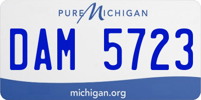 MI license plate DAM5723
