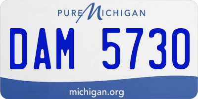 MI license plate DAM5730