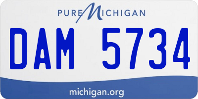MI license plate DAM5734