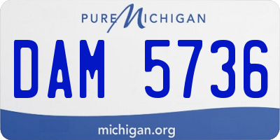 MI license plate DAM5736