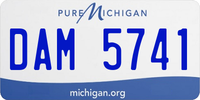 MI license plate DAM5741