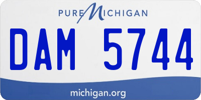 MI license plate DAM5744