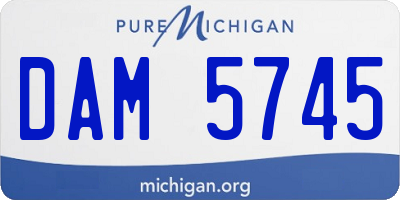 MI license plate DAM5745