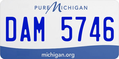 MI license plate DAM5746