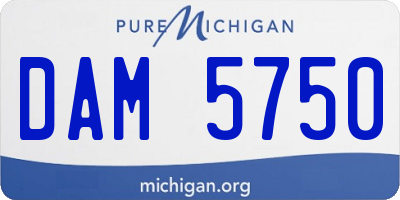MI license plate DAM5750