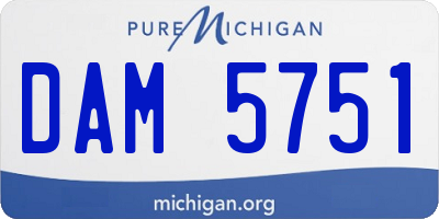 MI license plate DAM5751