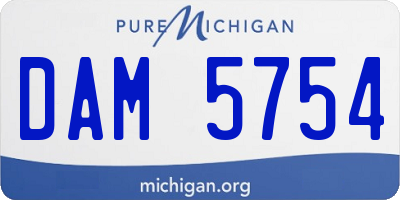 MI license plate DAM5754