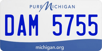 MI license plate DAM5755