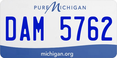 MI license plate DAM5762
