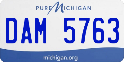 MI license plate DAM5763