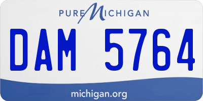 MI license plate DAM5764