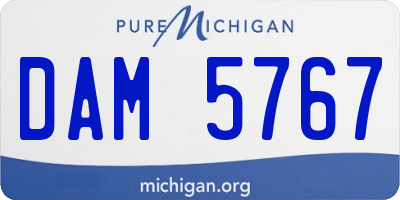 MI license plate DAM5767