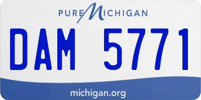 MI license plate DAM5771