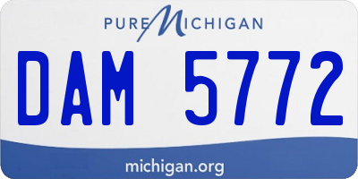 MI license plate DAM5772
