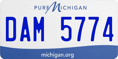 MI license plate DAM5774