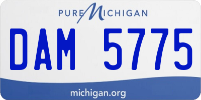 MI license plate DAM5775