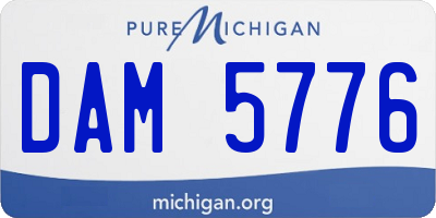 MI license plate DAM5776