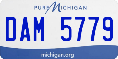 MI license plate DAM5779
