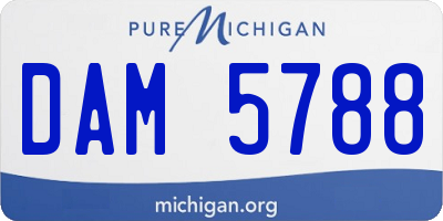 MI license plate DAM5788