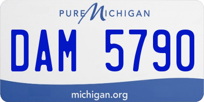 MI license plate DAM5790
