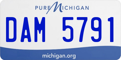 MI license plate DAM5791