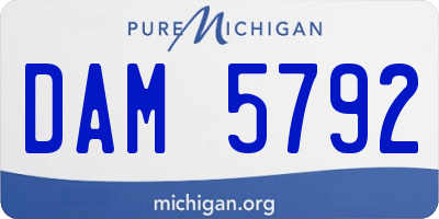 MI license plate DAM5792