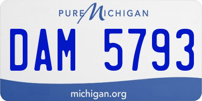 MI license plate DAM5793