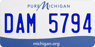 MI license plate DAM5794