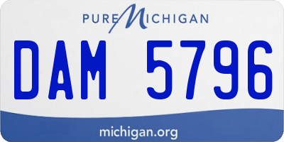 MI license plate DAM5796