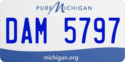 MI license plate DAM5797