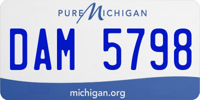 MI license plate DAM5798