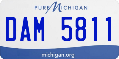 MI license plate DAM5811