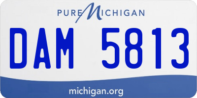 MI license plate DAM5813