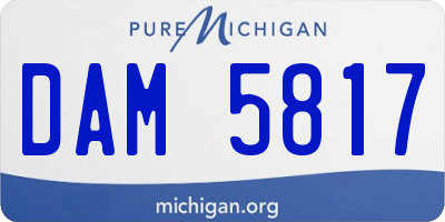 MI license plate DAM5817