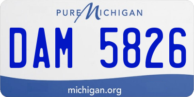 MI license plate DAM5826