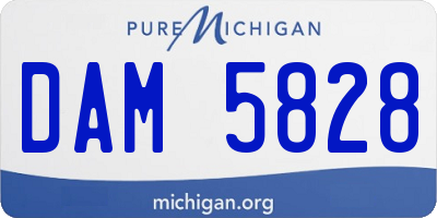 MI license plate DAM5828