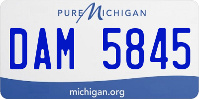 MI license plate DAM5845