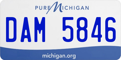 MI license plate DAM5846