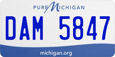 MI license plate DAM5847