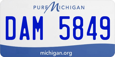 MI license plate DAM5849