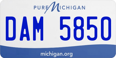 MI license plate DAM5850