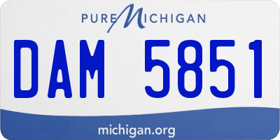 MI license plate DAM5851