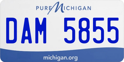 MI license plate DAM5855