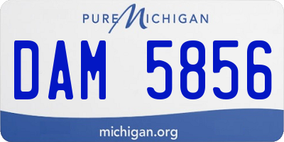 MI license plate DAM5856