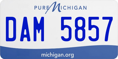 MI license plate DAM5857