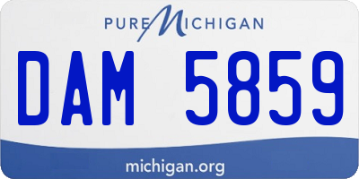 MI license plate DAM5859