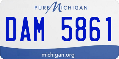MI license plate DAM5861