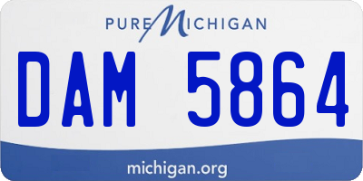 MI license plate DAM5864