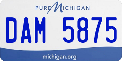 MI license plate DAM5875
