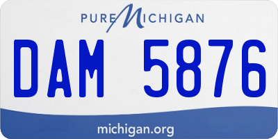 MI license plate DAM5876